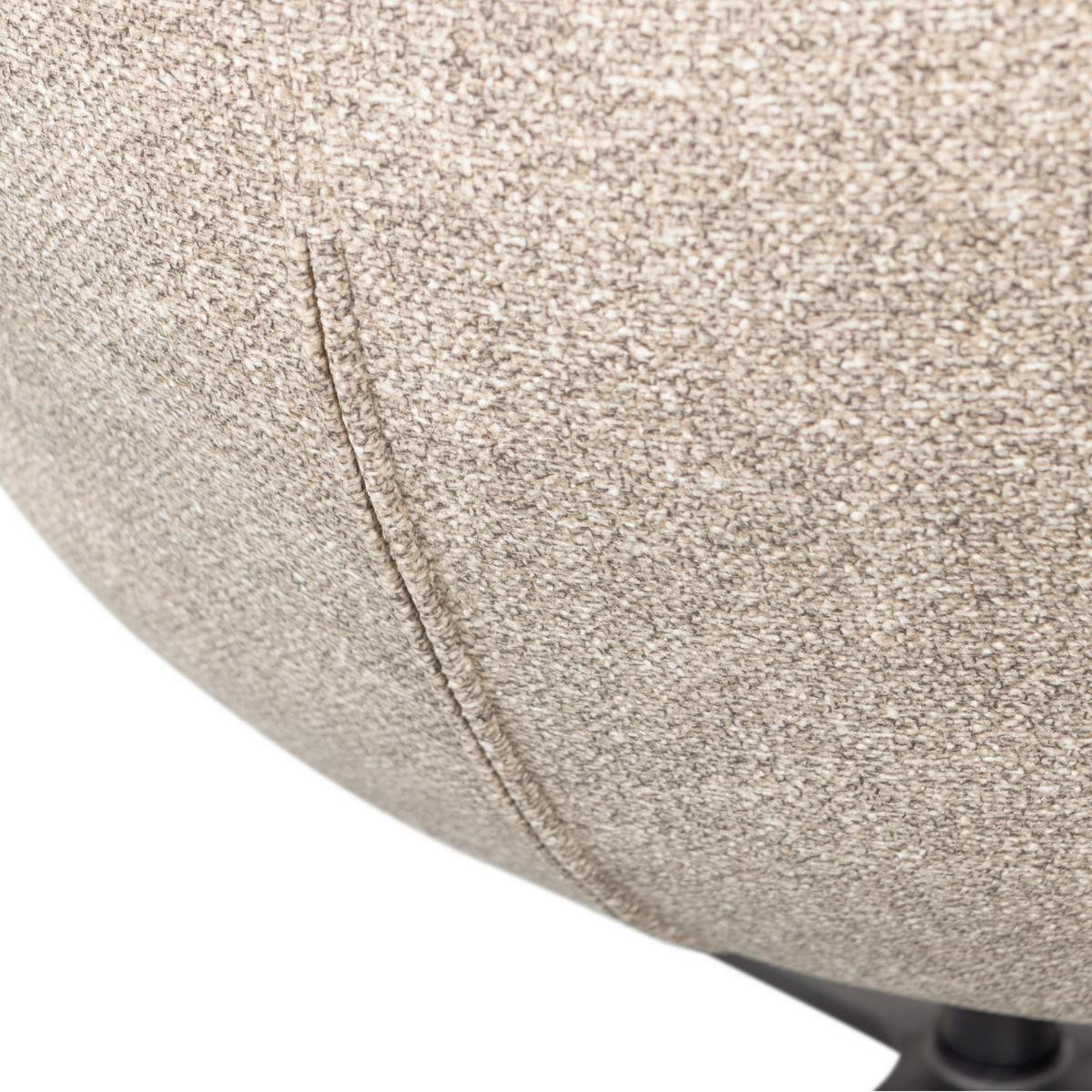 Sessel Arve Naturfarben B: 82cm - Schwarz/Naturfarben, Design, Textil (82/86/87cm) - Livetastic