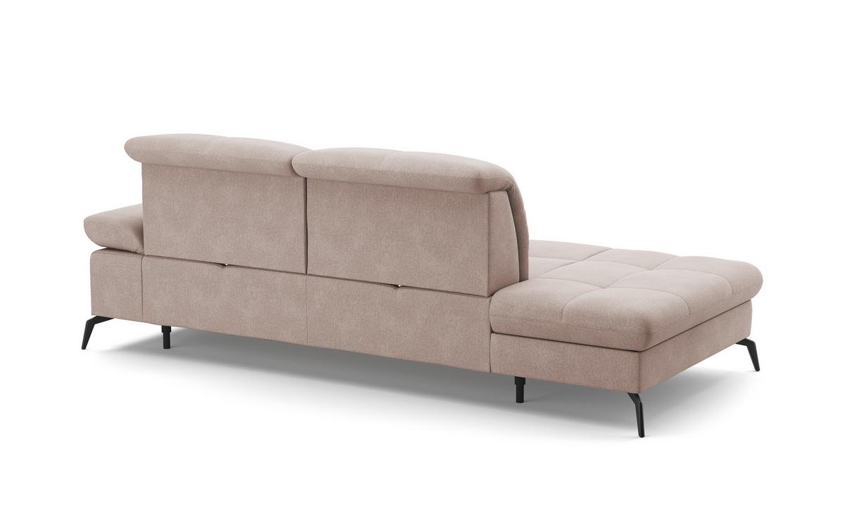 Récamiere Amica E, Greige B: 231 - Greige/Schwarz, KONVENTIONELL, Textil (231/90/122cm) - Sit & More