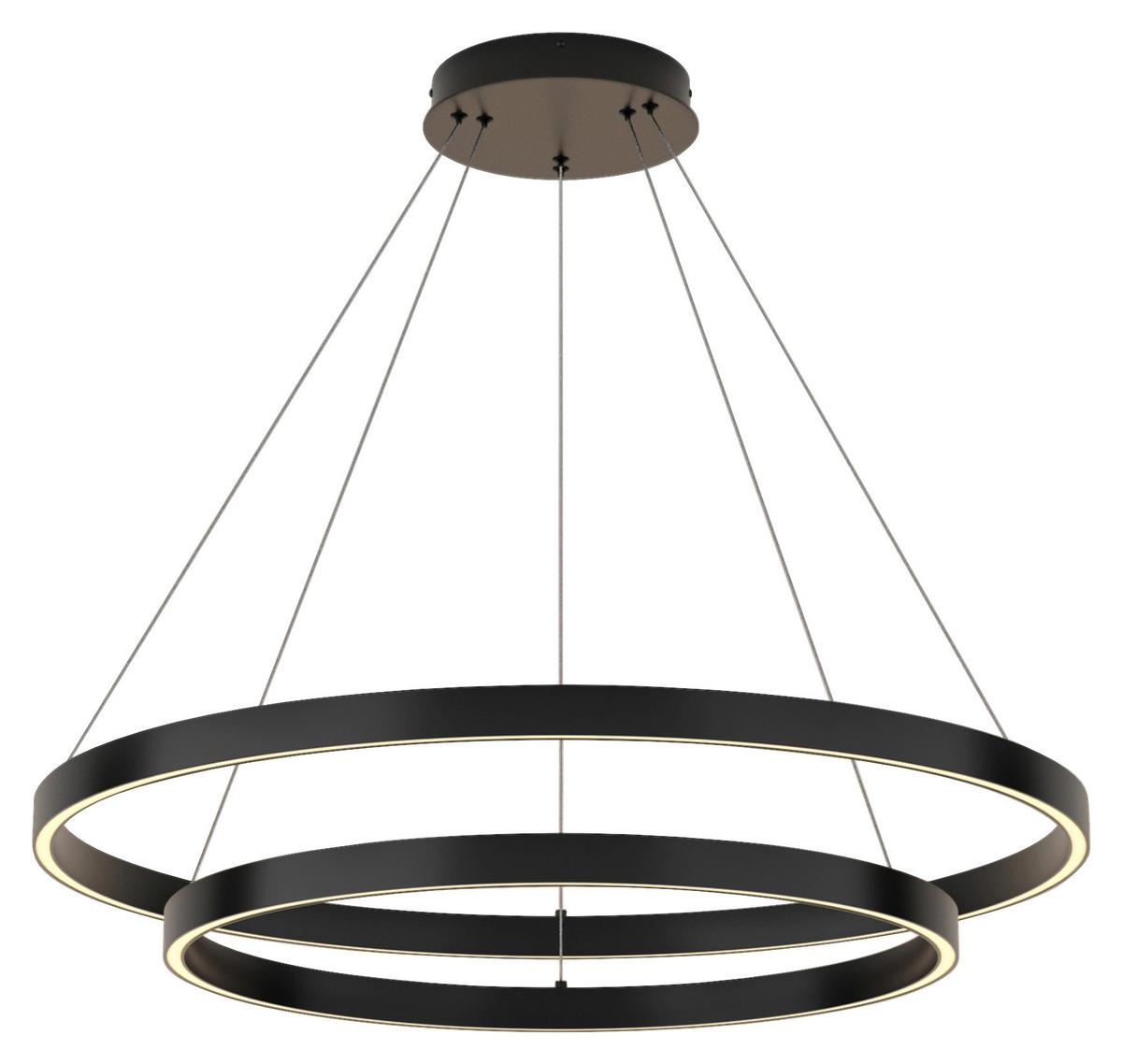Pendelleuchte Rim - Schwarz, Basics, Metall (80/100/80cm) - MAYTONI