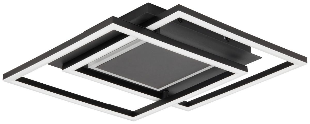 Led-deckenleuchte, 4000k Ziti - Schwarz, MODERN, Kunststoff/Metall (58/47/6cm)