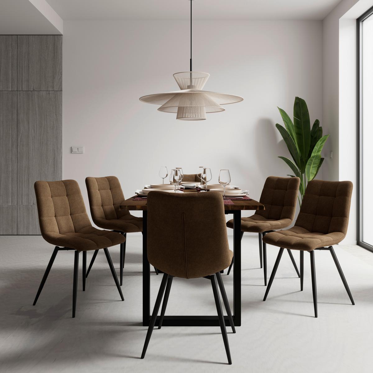 Židle Suri SURI - černá/světle šedá, Moderní, kov/dřevo (46/87/61cm) - Bessagi Home