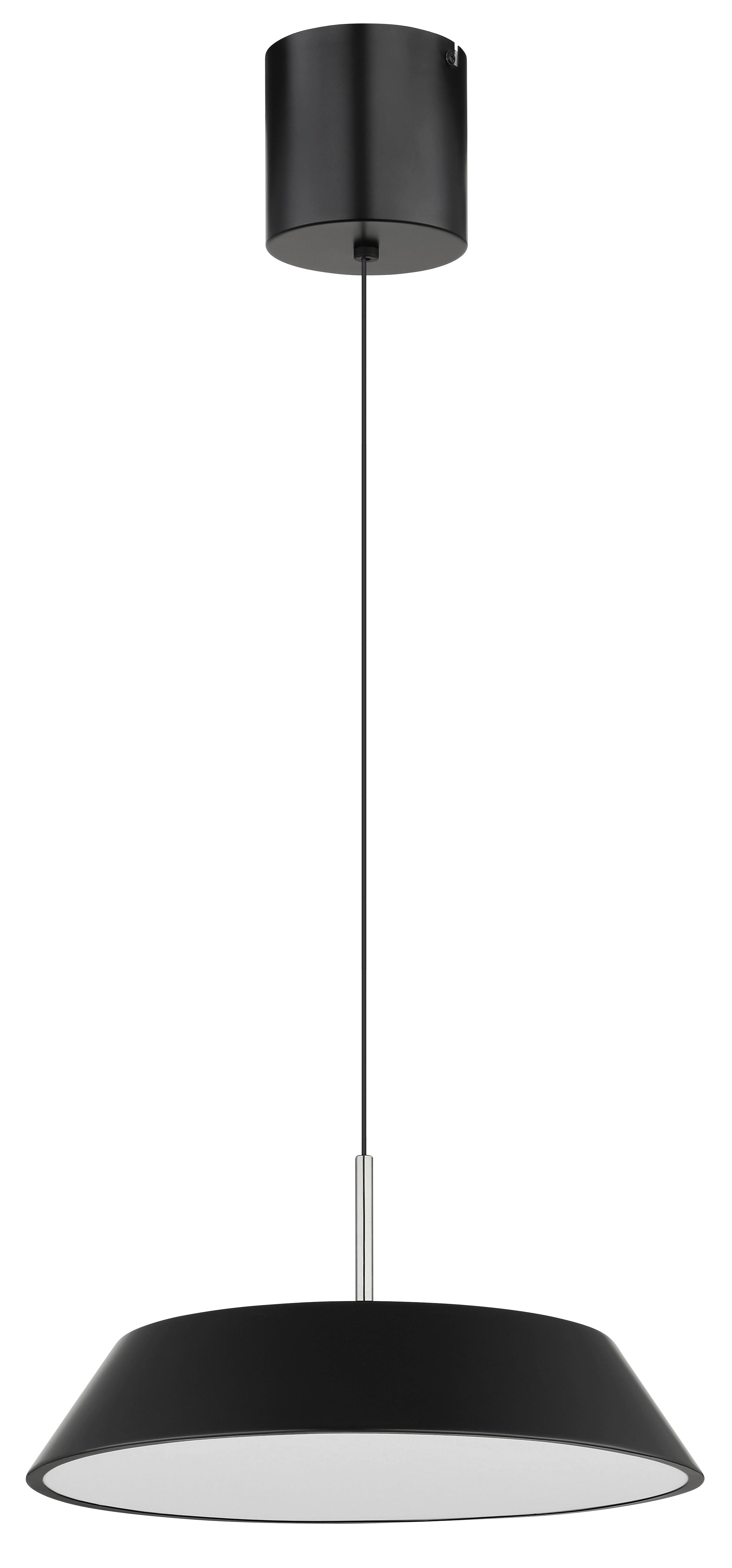 Led-hängeleuchte 3000k, 24w, 2900lm - Schwarz/Weiß, Basics, Kunststoff/Metall (40/180cm) - Globo