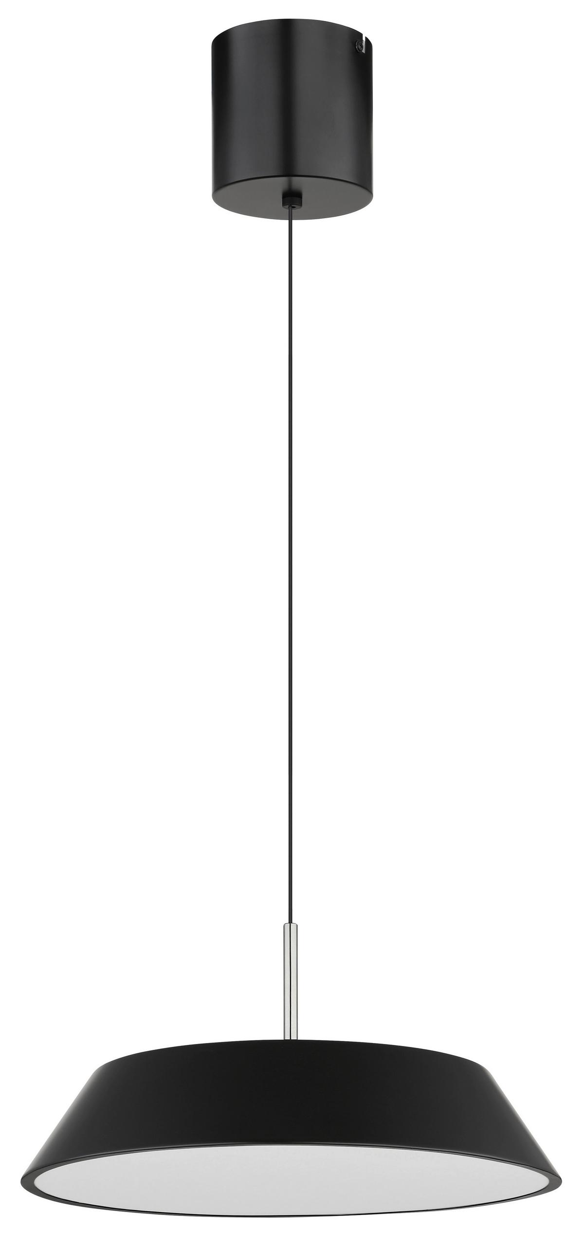 Led-hängeleuchte 3000k, 24w, 2900lm - Schwarz/Weiß, Basics, Kunststoff/Metall (40/180cm) - Globo