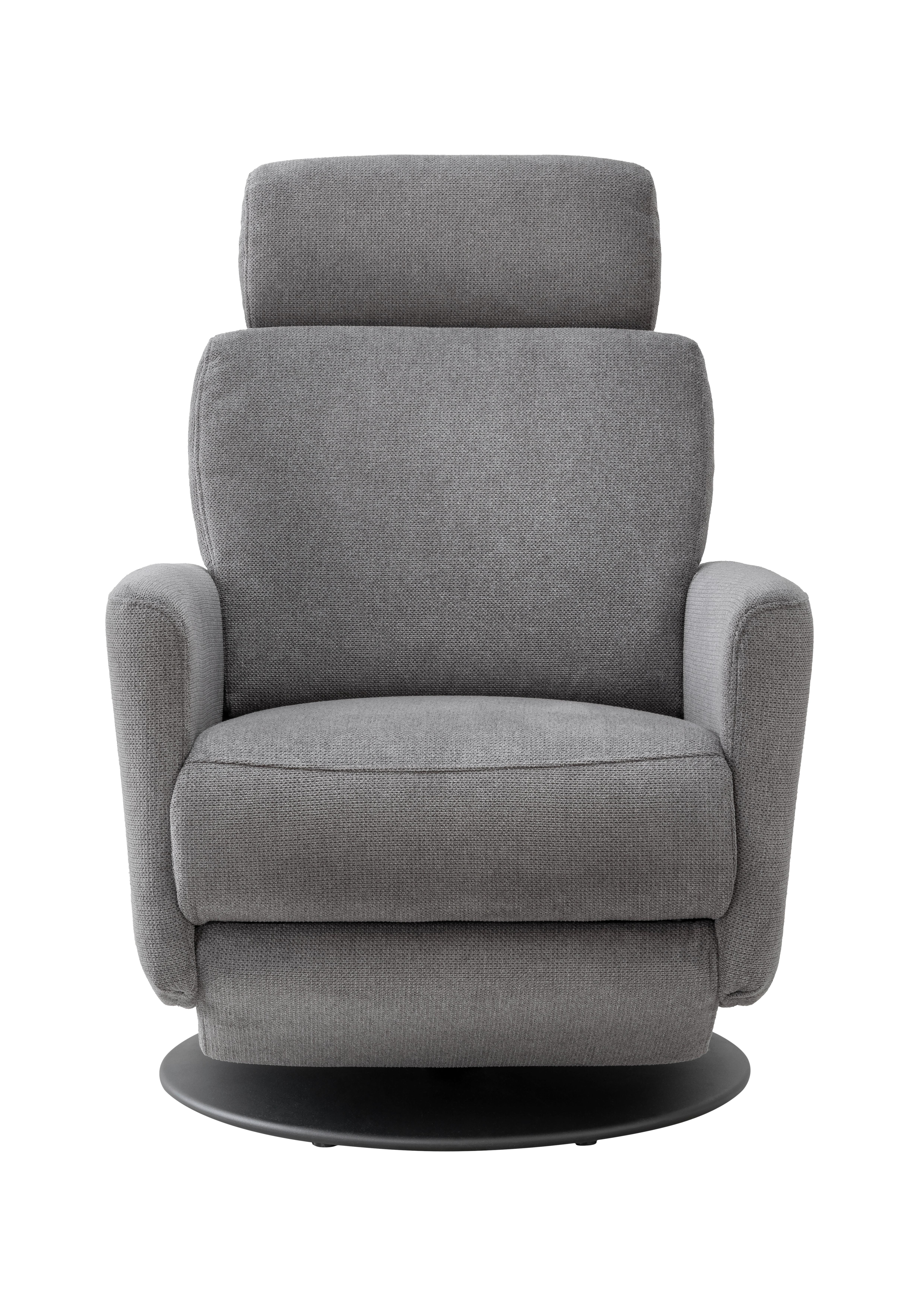 Relaxsessel Centrale T: 87-154 cm, Dunkelgrau - Dunkelgrau/Schwarz, MODERN, Textil (77/105/87-154cm) - Livetastic