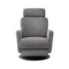 Relaxsessel Centrale T: 87-154 cm, Dunkelgrau - Dunkelgrau/Schwarz, MODERN, Textil (77/105/87-154cm) - Livetastic
