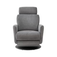 Relaxsessel Centrale T: 87-154 cm, Dunkelgrau - Dunkelgrau/Schwarz, MODERN, Textil (77/105/87-154cm) - Livetastic