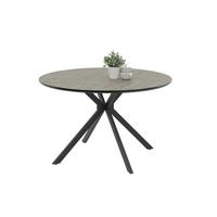 ESSTISCH PETRA T - Hellgrau/Schwarz, MODERN, Holzwerkstoff (120/76/120cm) - P & B