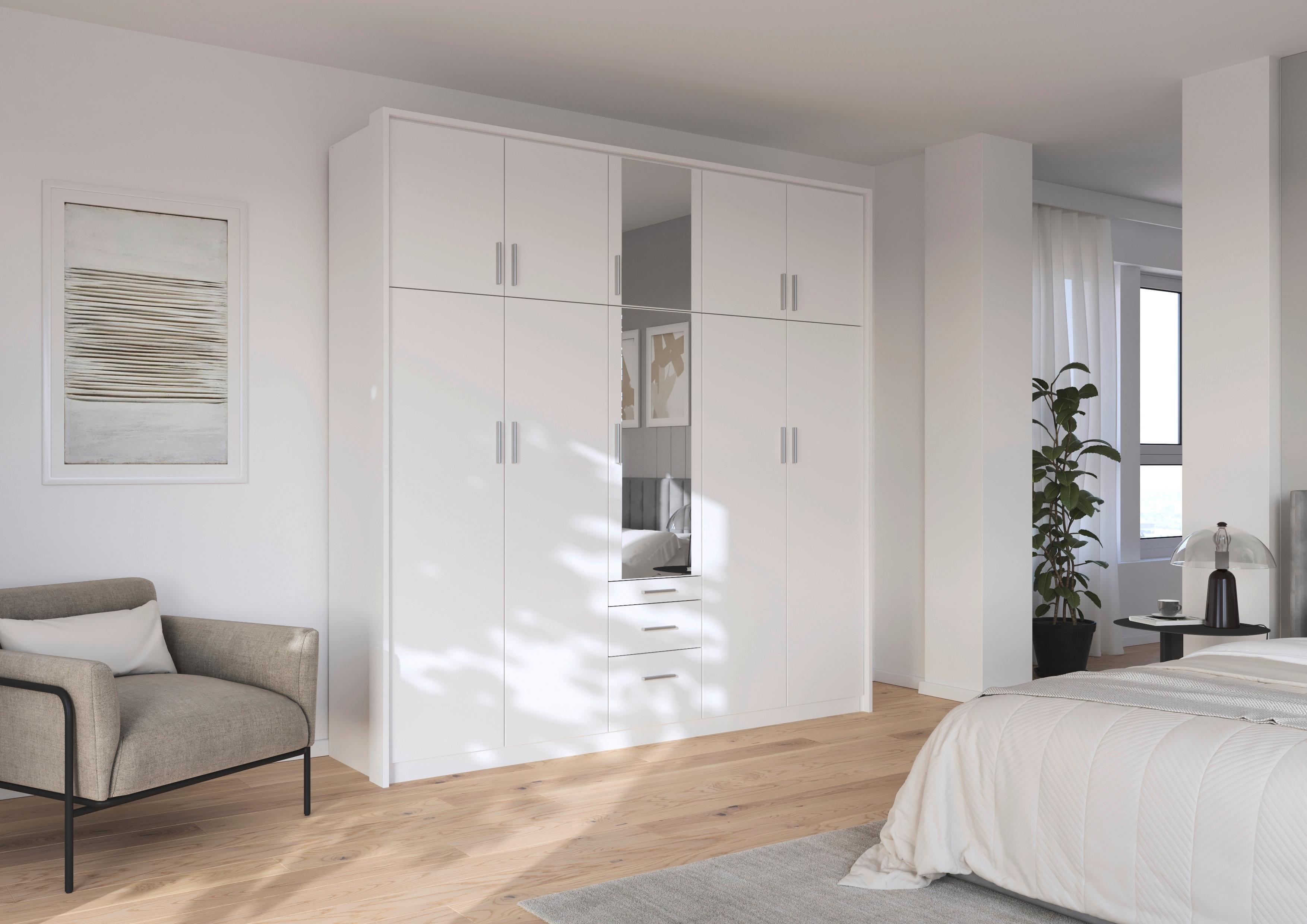 Drehtürenschrank Hildesheim Weiß B: 226 Cm - Weiß, Design, Holzwerkstoff (226/229/54cm) - Rauch Möbel