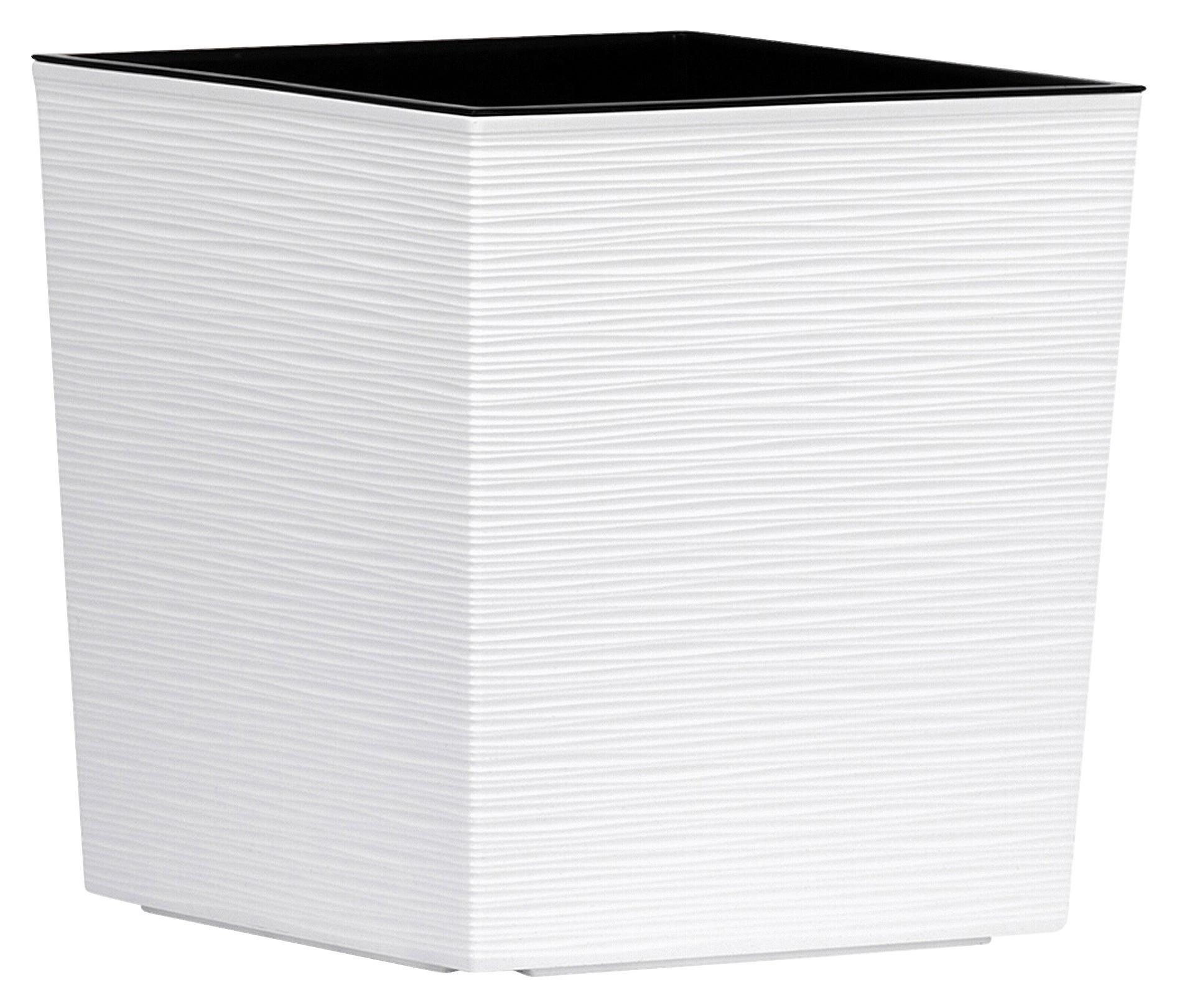 Pflanzentopf Weiß B: 40 cm - Weiß, Basics, Kunststoff (40/41,5/40cm) - Siena Garden