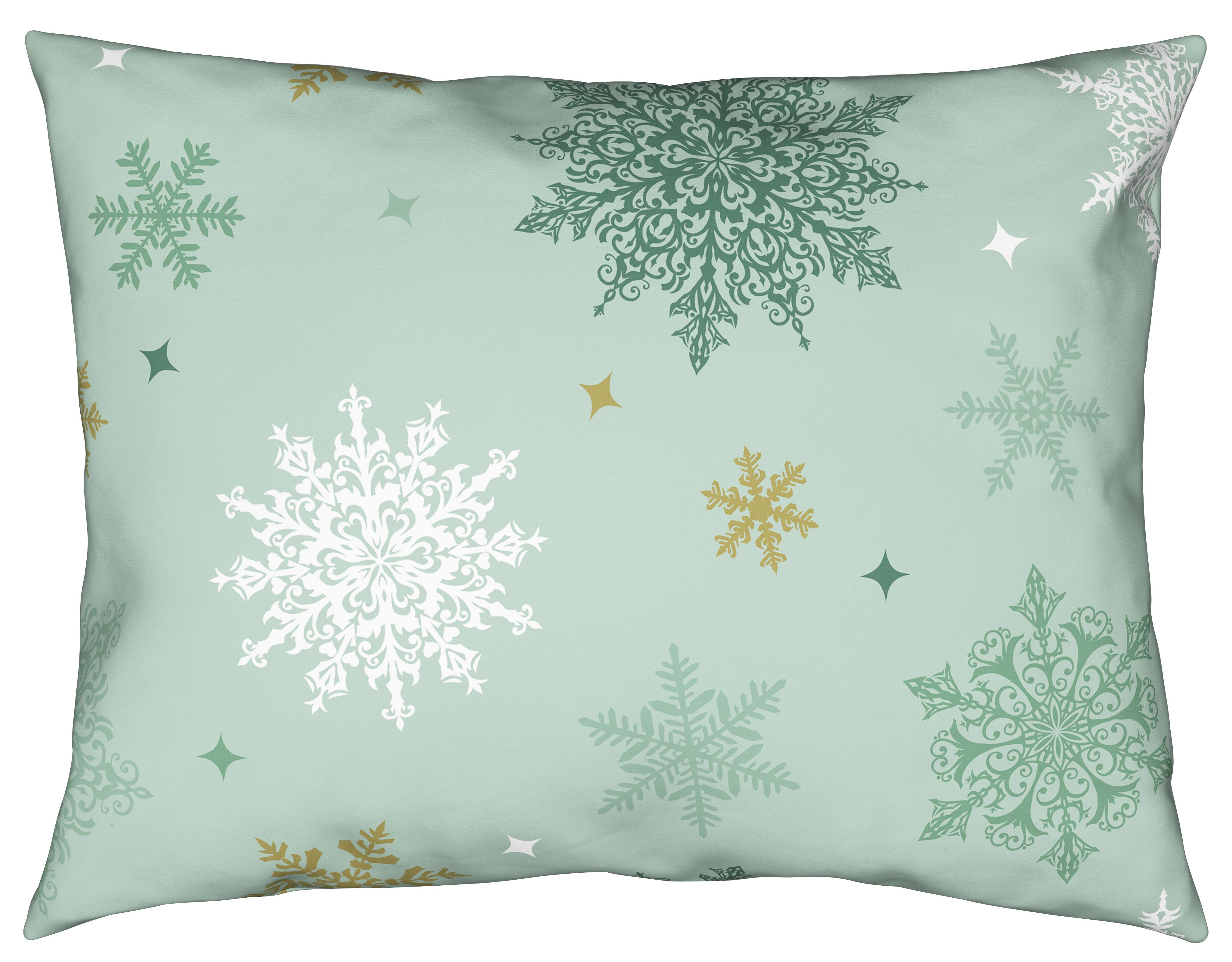 Ágyneműhuzat-garnitúra Snowflake - zöld, Modern, textil - Luca Bessoni