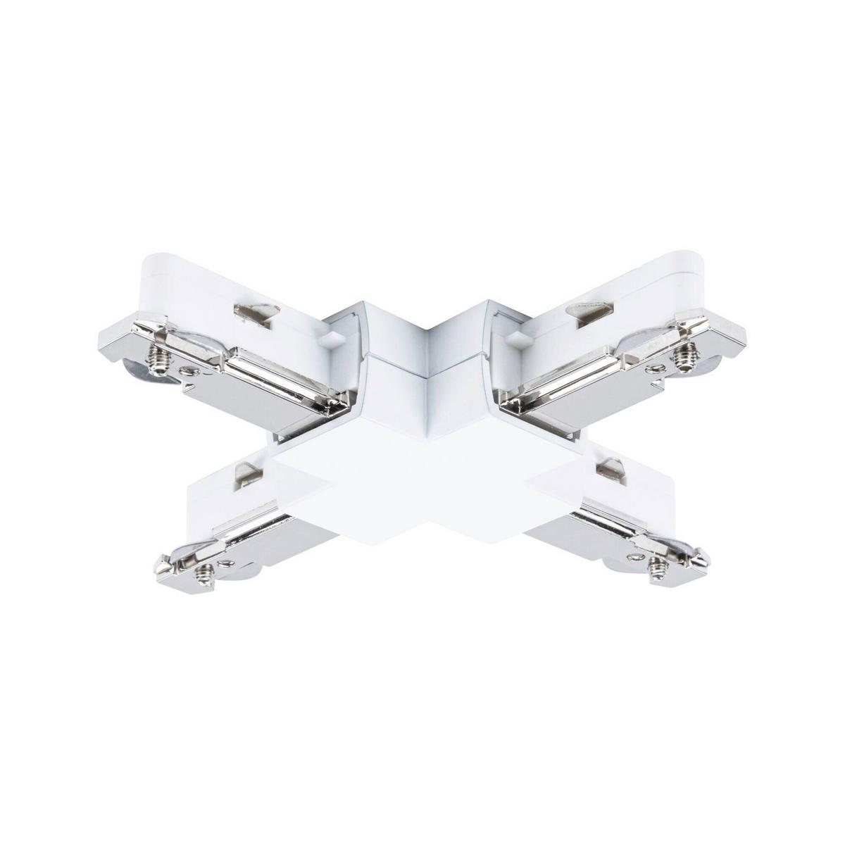 Schinensystem-Verbinder 95648 Urail X-Verbinder Sw - Weiß, Basics, Metall (10,4/1,8/10,4cm) - Paulmann