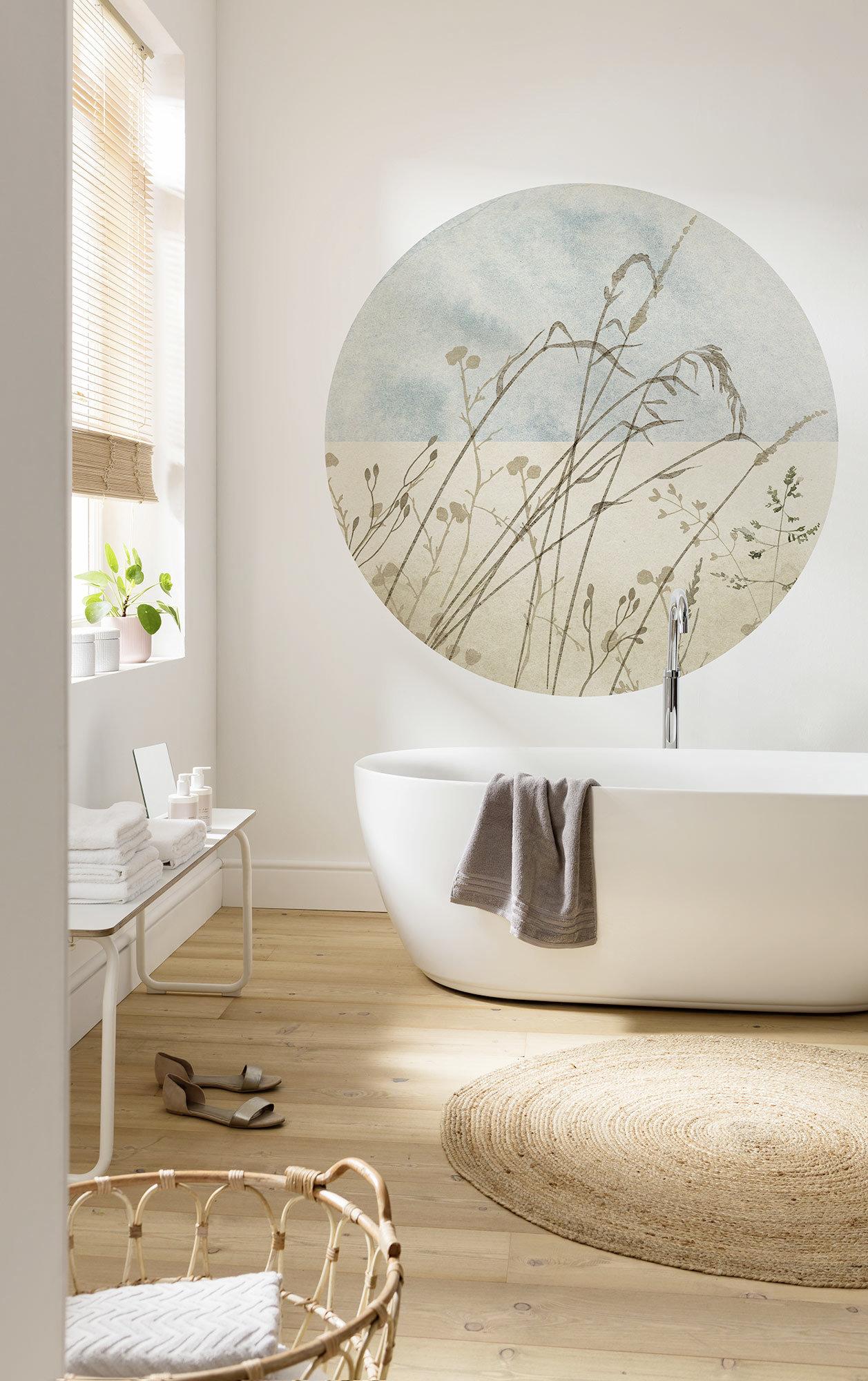 Fototapete Gazon - Blau/Braun, Trend (125cm)
