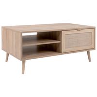 Couchtisch mit Drehtür und Fächer Bali, Eichefarben - Sonoma Eiche, Natur, Holz/Holzwerkstoff (100/60/46cm) - MID.YOU