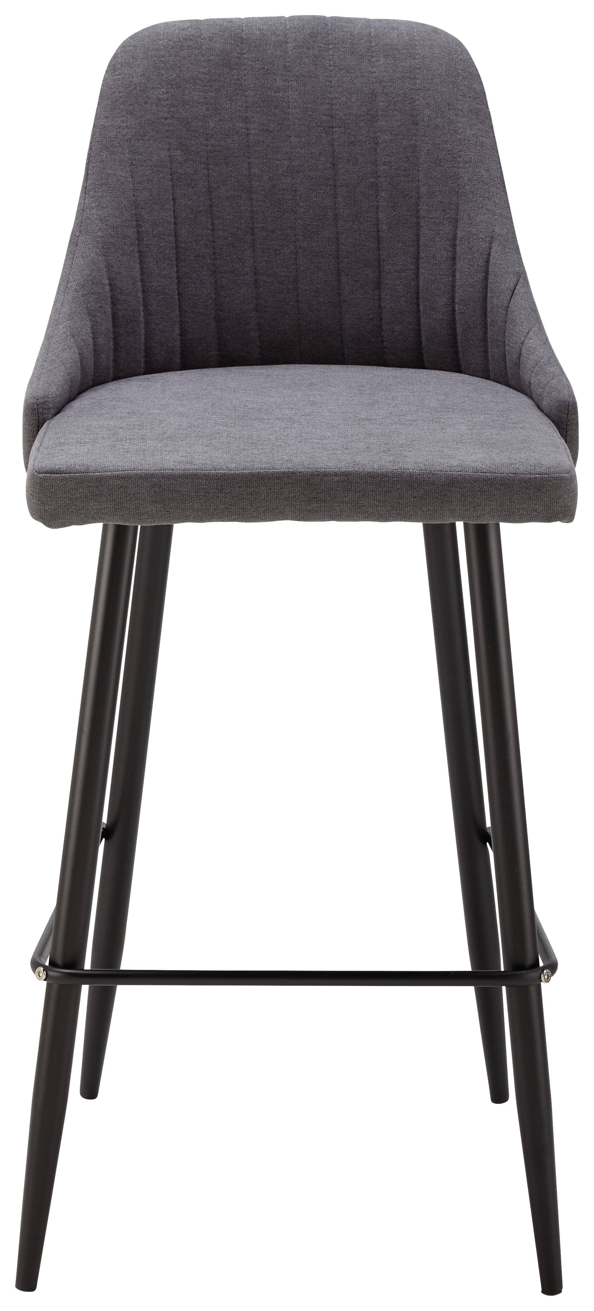 Barová Židle Seko - černá/tmavě šedá, Moderní, kov/dřevo (50/105/55cm) - Modern Living