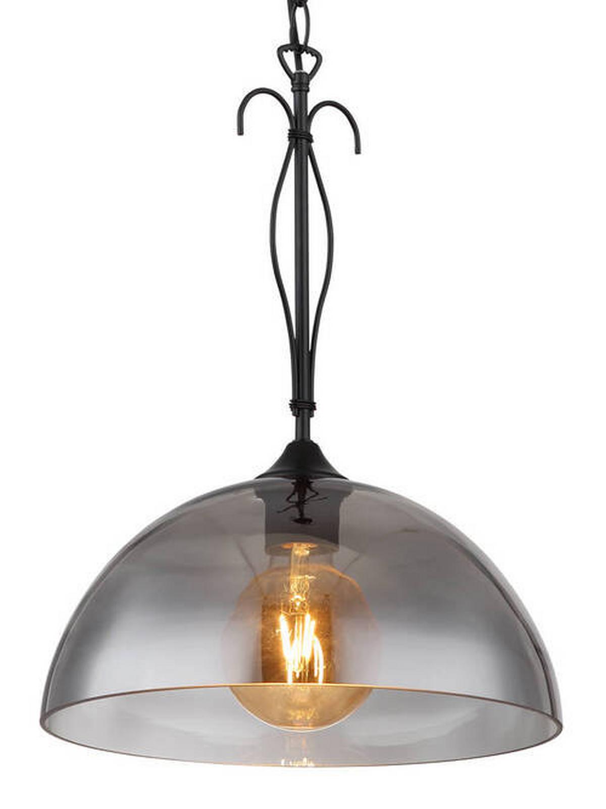 Hängeleuchte 69061h - Schwarz, KONVENTIONELL, Glas/Metall (30/120cm) - Globo