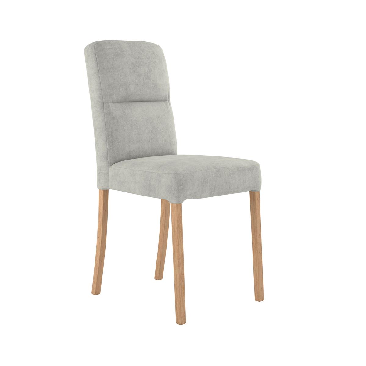 Vierfußstuhl Emma Ii Webstoff Hellgrau, B: 43 Cm - Eichefarben/Hellgrau, KONVENTIONELL, Holz/Textil (43/91/58cm)