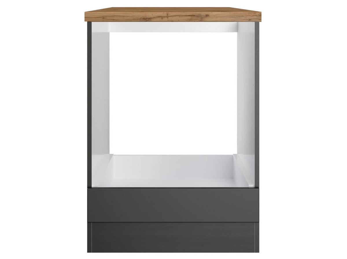 Herdumbauschrank Meran B: 60 Cm Grau/eiche Dekor - Eiche Wotan/Grau, LIFESTYLE, Holzwerkstoff (60/86/60cm) - Held
