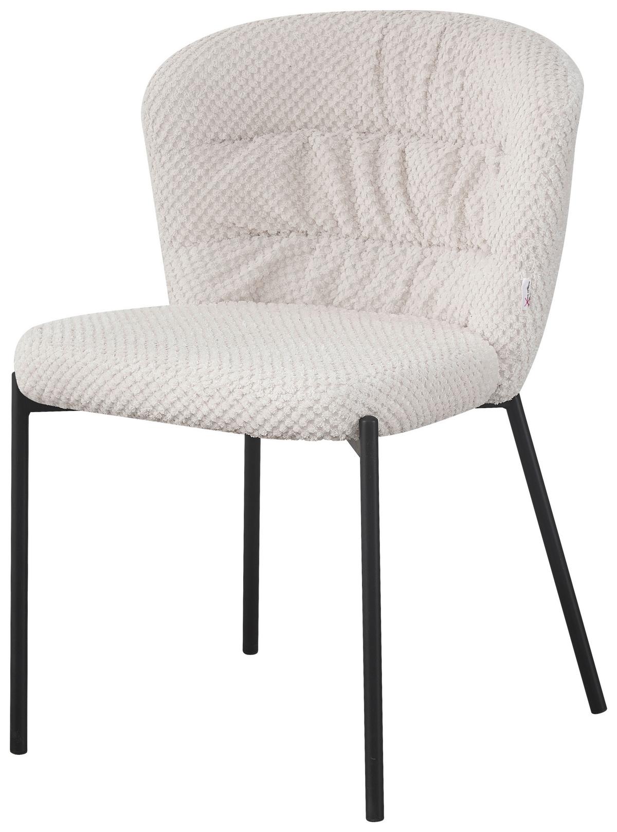Židle EMILY béžová - černá/béžová, Lifestyle, kov/dřevo (55/79/59cm) - Mömax