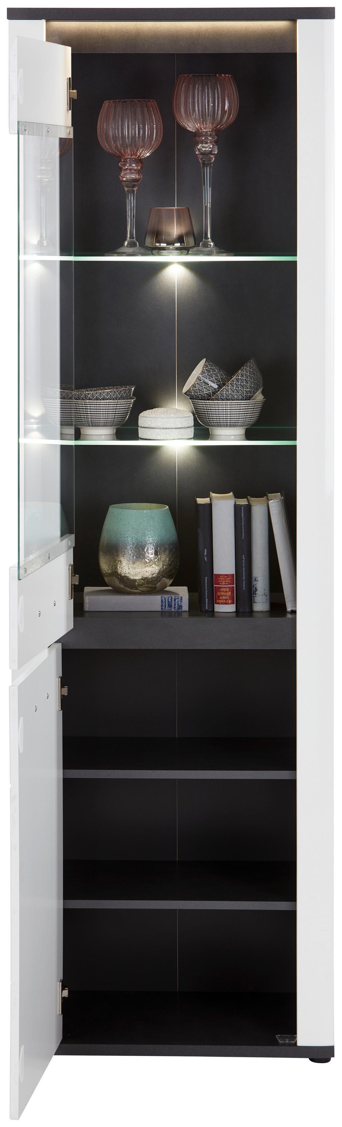 Glasbodenbeleuchtung 2er-set Led Clips 1,5w Handschalter - Anthrazit, MODERN, Kunststoff (3/3/2,5cm)
