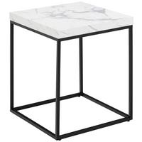 Príručný stolík BAROSSA - čierna/biela, Design, kov/kompozitné drevo (40/40/45cm) - Livetastic