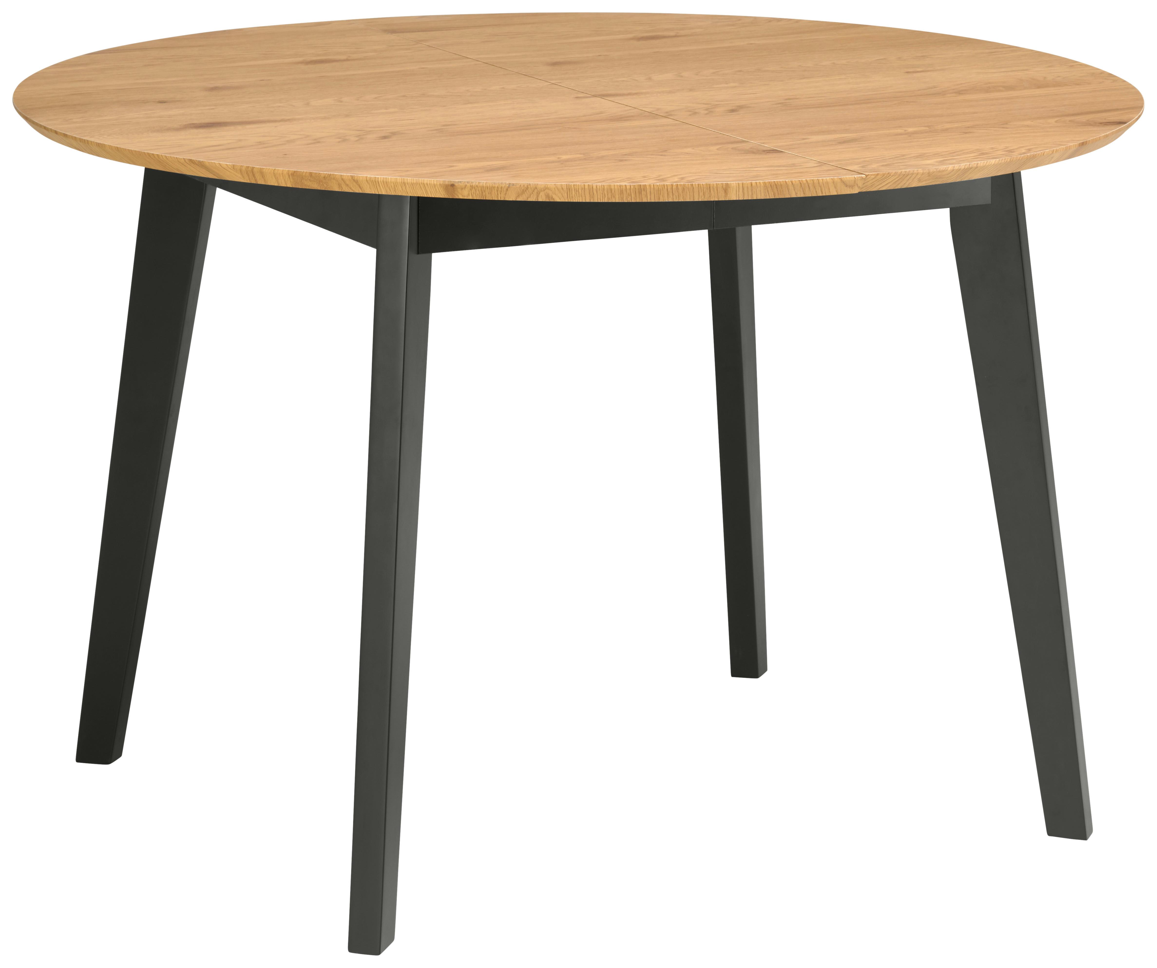 Ausziehtisch Paco 120 Az 120-200x74x120 cm Eichefarben - Eichefarben/Schwarz, KONVENTIONELL, Holz/Holzwerkstoff (120-200/74/120cm) - MID.YOU