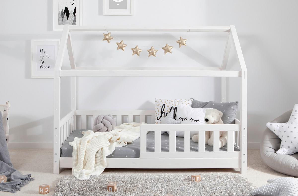 Hausbett Kay - Weiß, MODERN, Holz (80/160cm) - MID.YOU