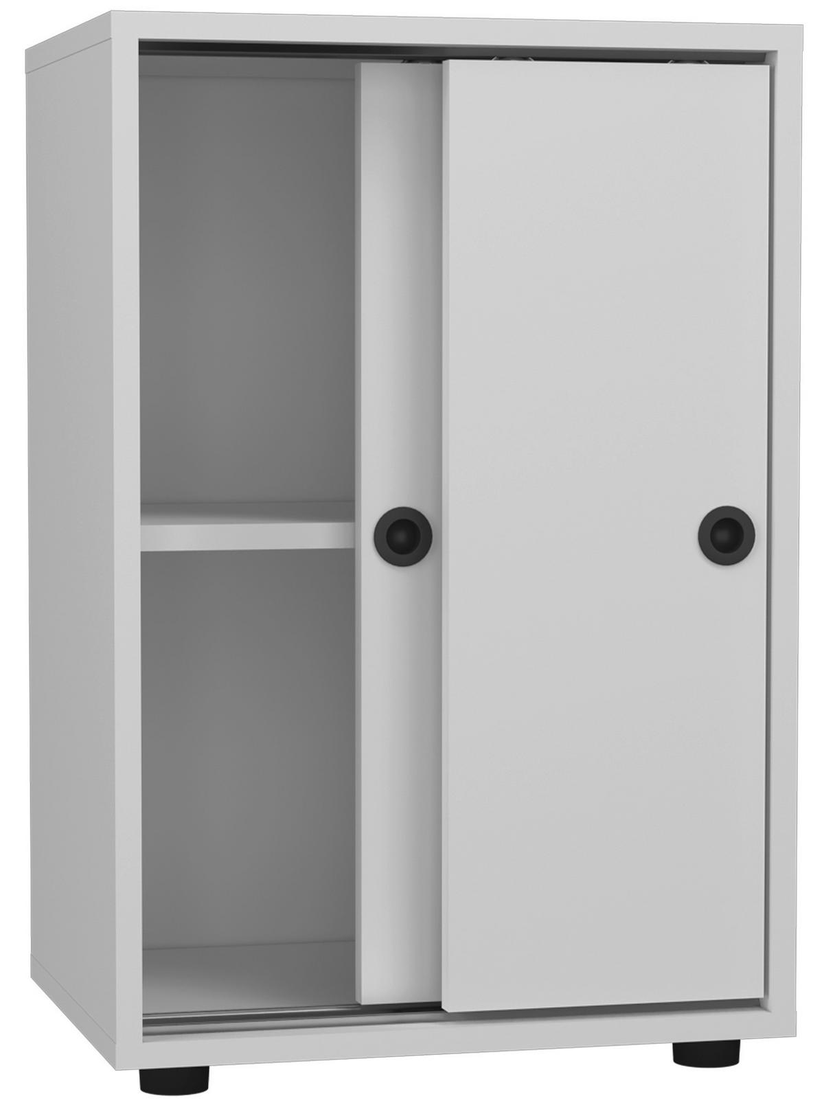 Aktenschrank Ulas Weiß B: 49 cm - Weiß, Design, Holzwerkstoff (49/74/38cm) - MID.YOU