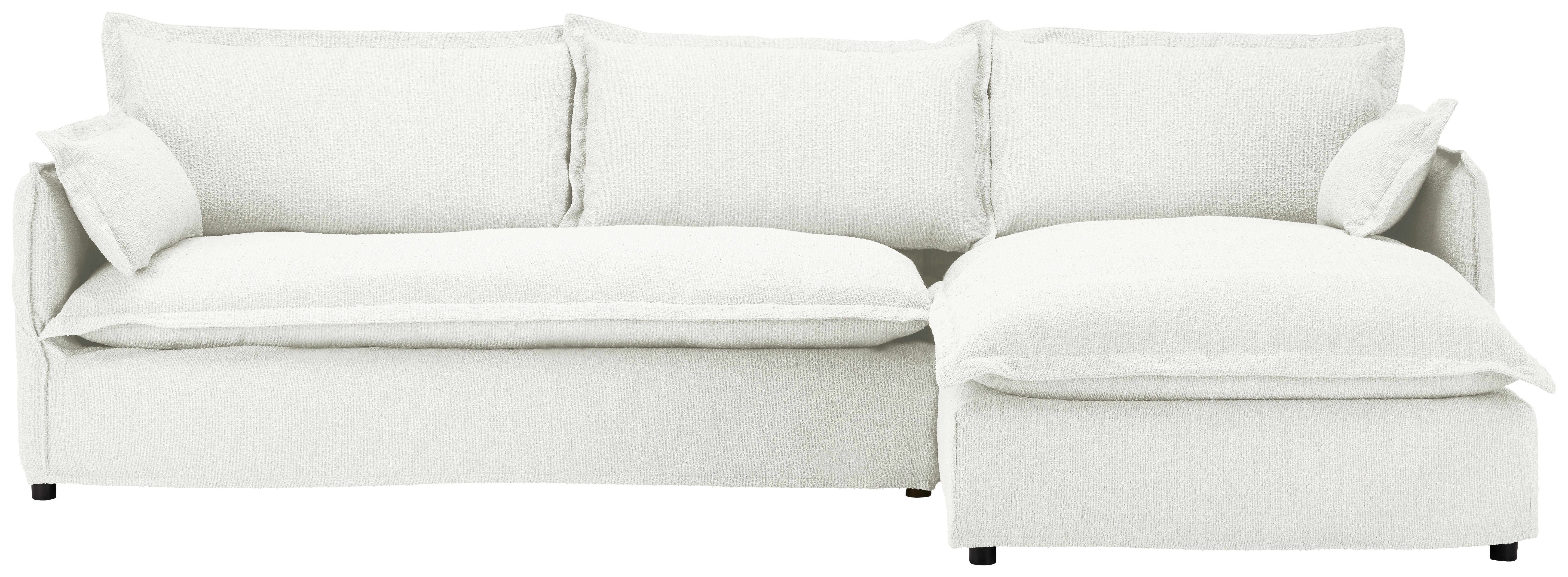 Ecksofa Toscana - Schwarz/Weiß, Trend, Textil (295/165cm) - Livetastic