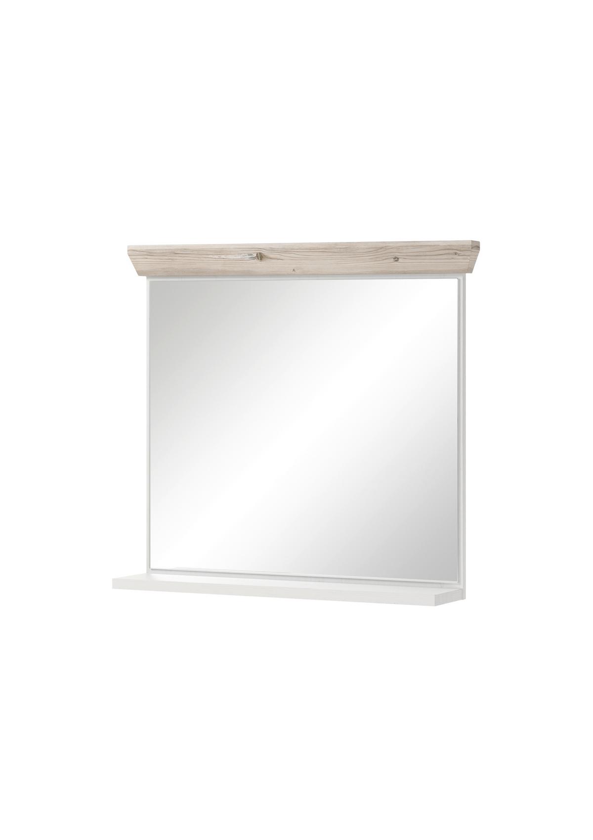 Wandspiegel Florenz Pinienfarben B: 80cm - Pinienfarben, Design, Holzwerkstoff (80/72/15cm) - MID.YOU