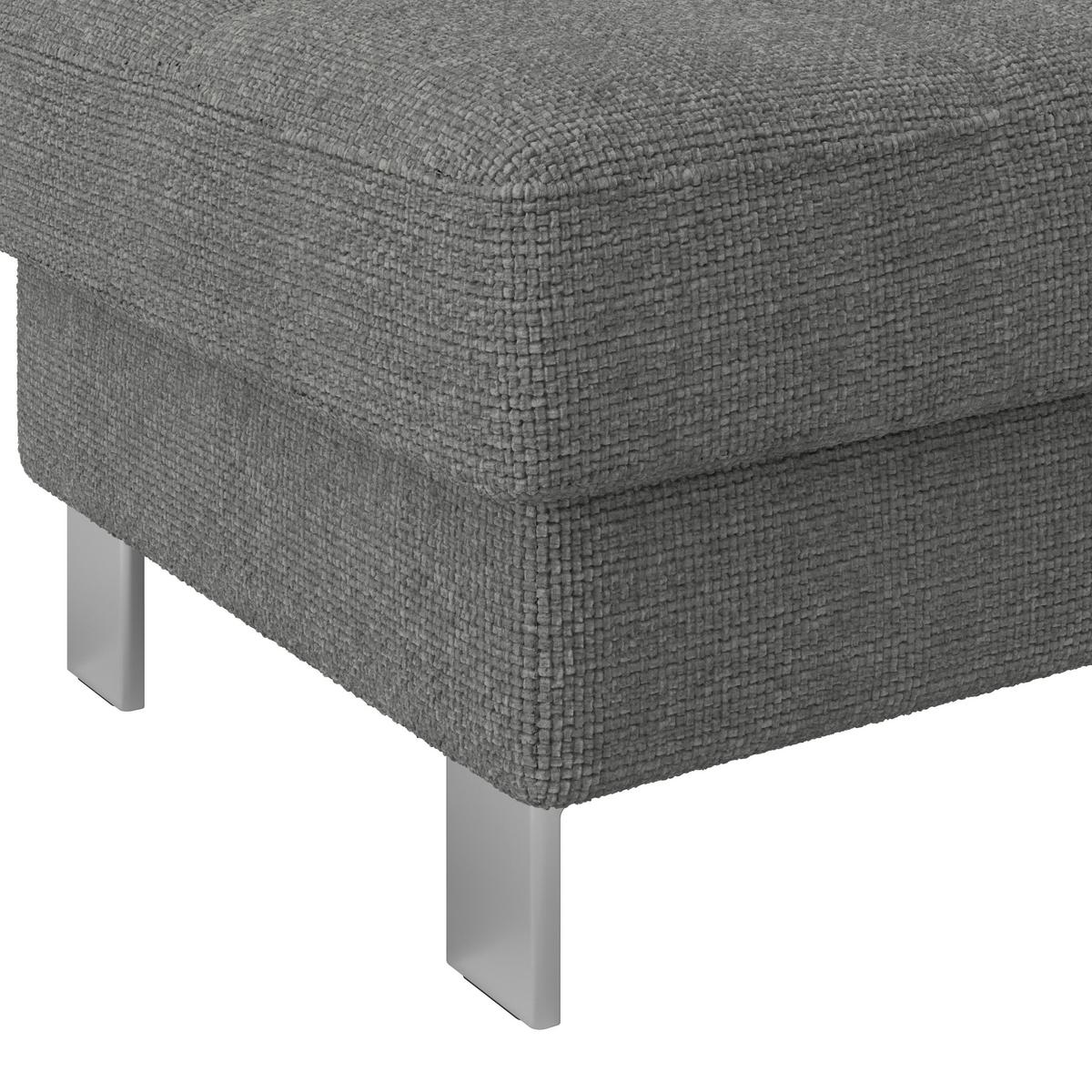 Hocker Savona - Dunkelgrau, MODERN, Textil (90/44/73cm) - Ondega