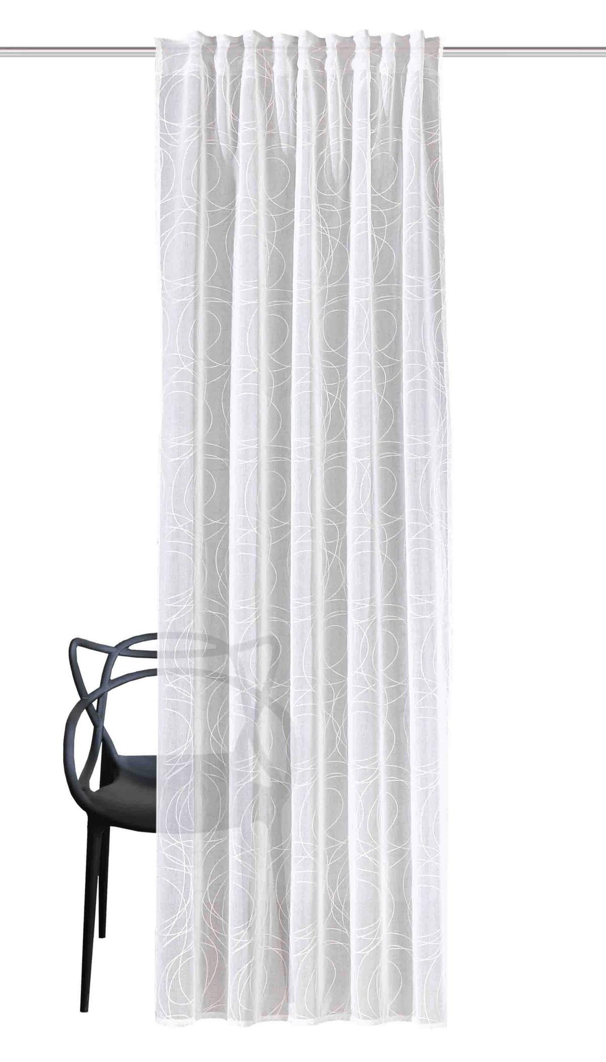 Fertigvorhang Ditos - Weiß, Basics, Textil (135/245cm)