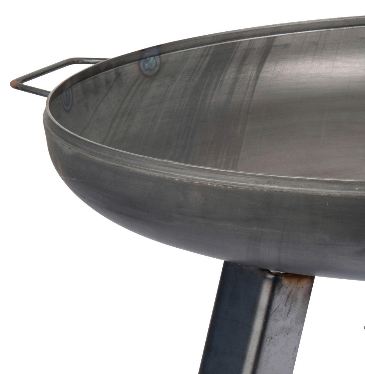 Feuerschale Ø 80 Cm Relax Mit Tragegriff - Silberfarben, MODERN, Metall (80/30cm) - Homezone