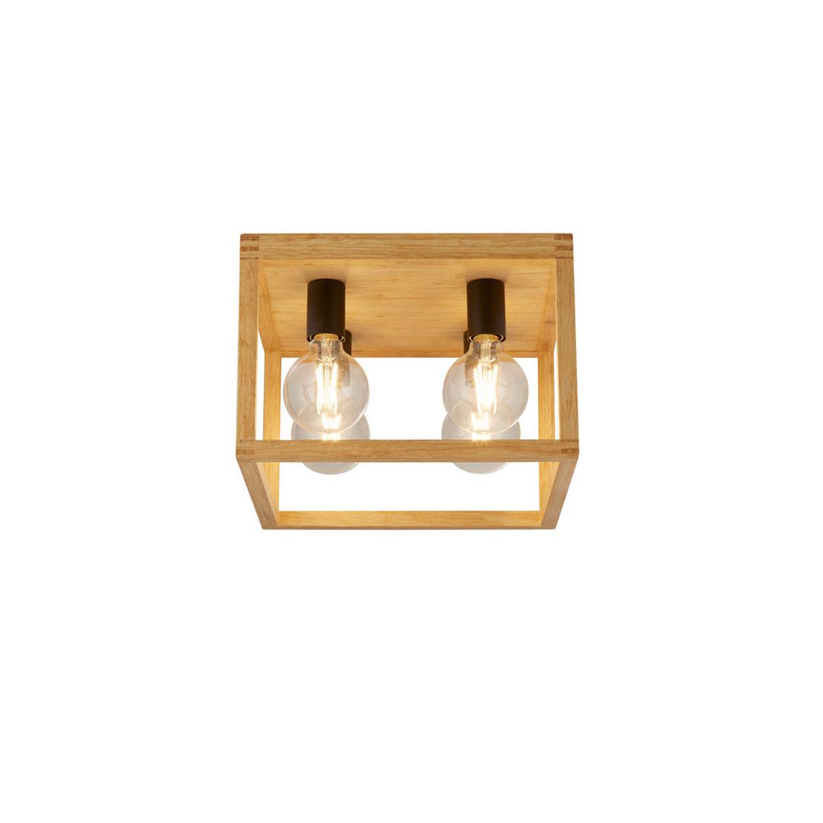 Deckenleuchte 54742-4na - Natur, Holz/Kunststoff (36/36/25cm)