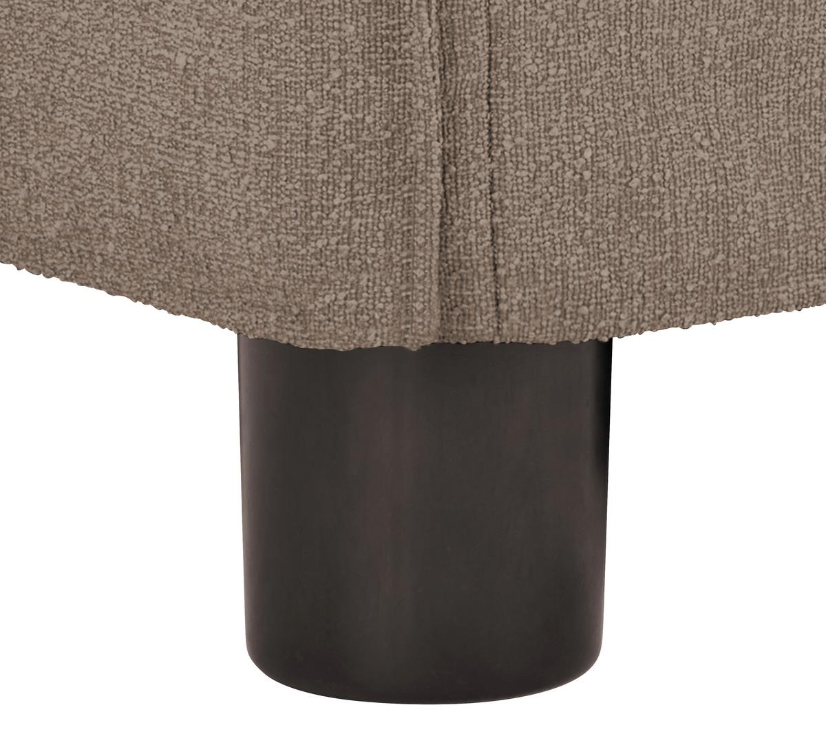 Ecksofa Toscana - Schwarz/Braun, Trend, Textil (295/165cm) - Livetastic