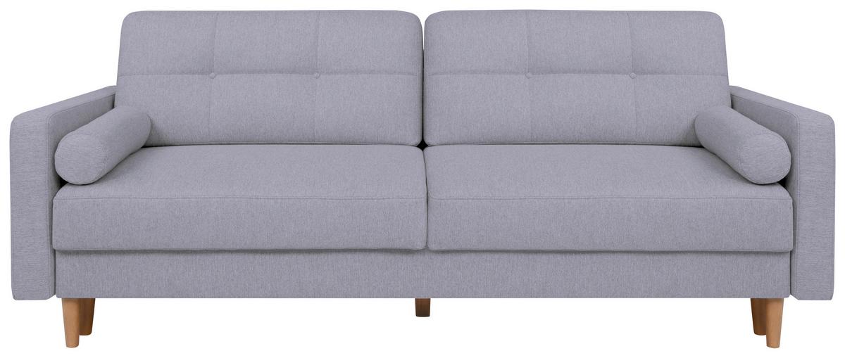 Schlafsofa Noret Graublau B: 222 Cm - Eiche Wotan/Hellgrau, KONVENTIONELL, Textil (222/93/99cm) - MID.YOU
