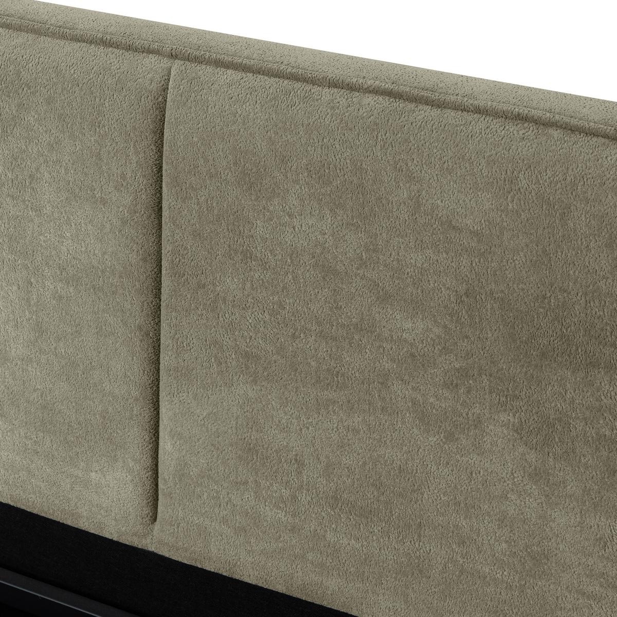 Čalouněná postel SERENA 180x200 cm, olivově zelená - černá/zelená, Moderní, kov/dřevo (180/200cm) - Bessagi Home