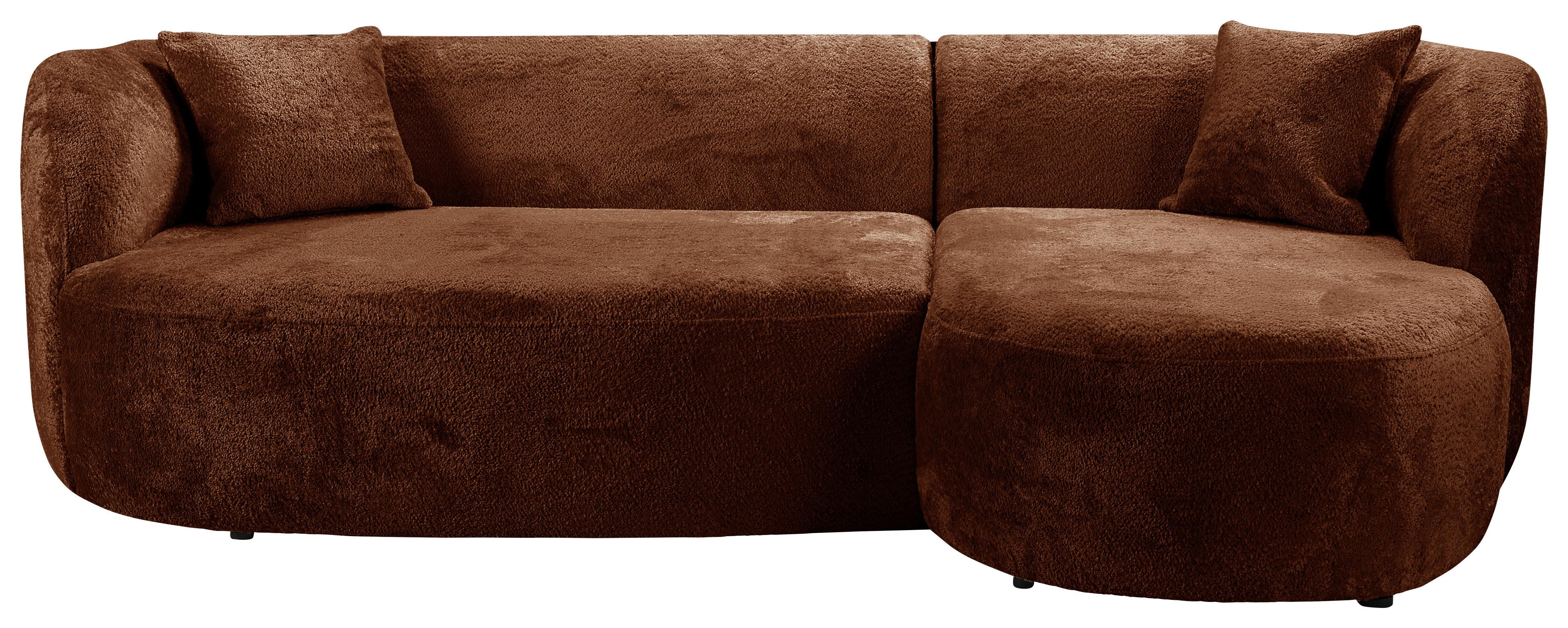 Ecksofa Flick Rostfarben/Schwarz, 264 cm - Rostfarben/Schwarz, Design, Textil (264/143cm) - MID.YOU