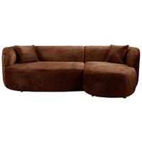 Ecksofa Flick Rostfarben/schwarz, 264 Cm - Rostfarben/Schwarz, Design, Textil (264/143cm) - MID.YOU