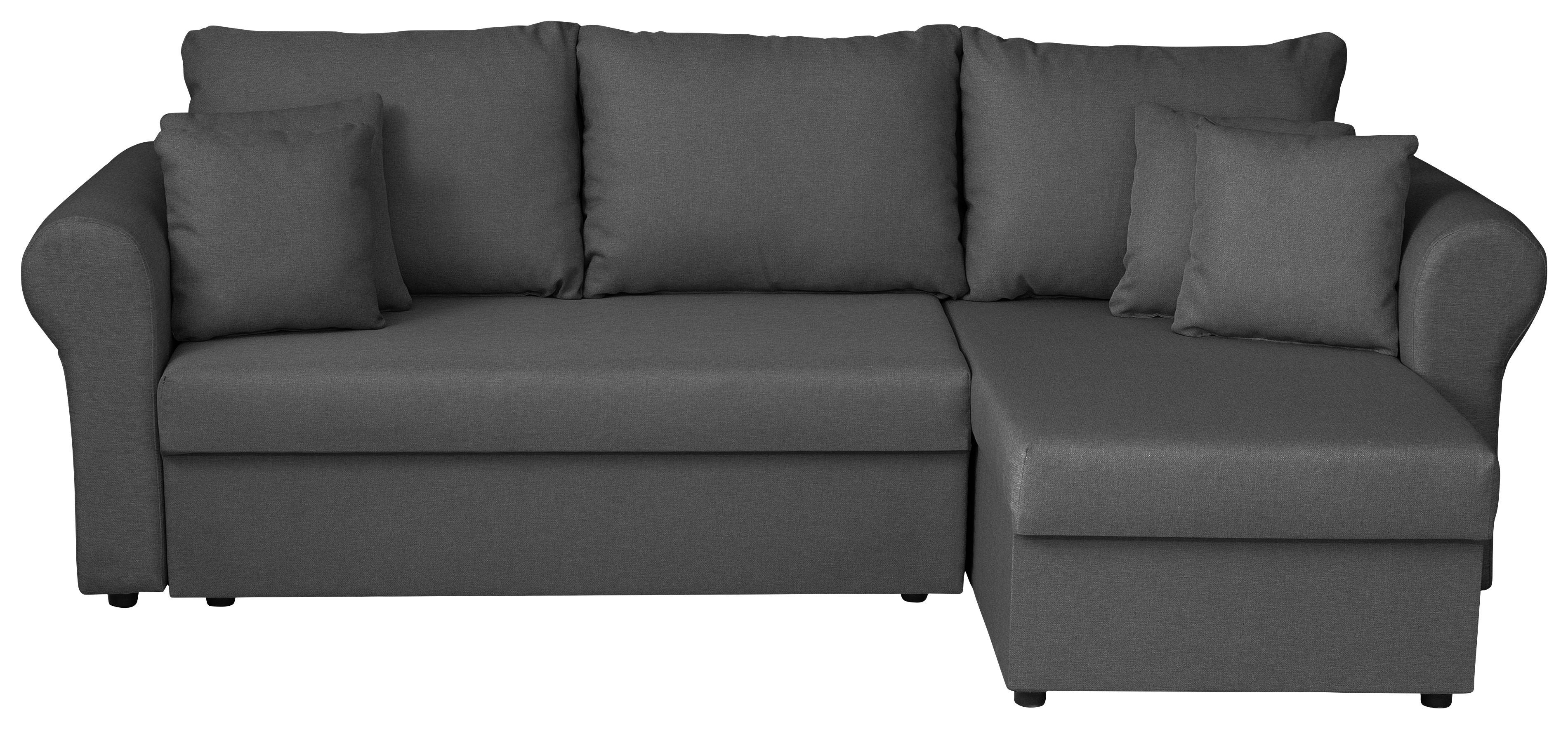 Ecksofa Sara - Schwarz/Grau, Design, Textil (248/143cm) - P & B