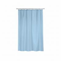 Duschvorhang in Hellblau Textil/Mischgewebe - Hellblau, Basics, Textil (180/200cm) - MSV
