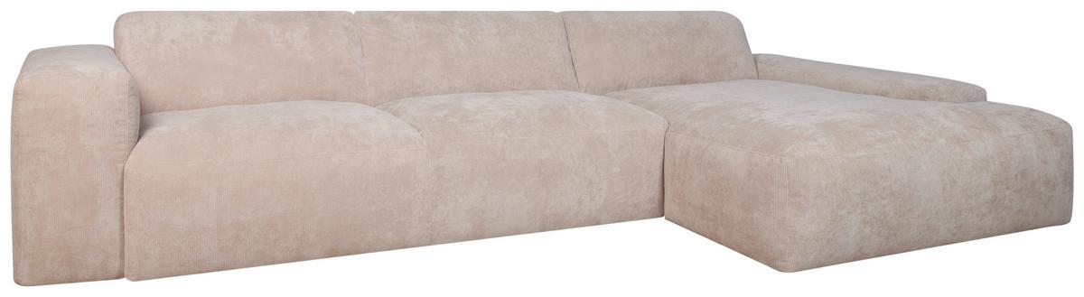 ECKSOFA Hannah Beige S: 343x170cm - Beige/Schwarz, Design, Textil (343/170cm) - MID.YOU
