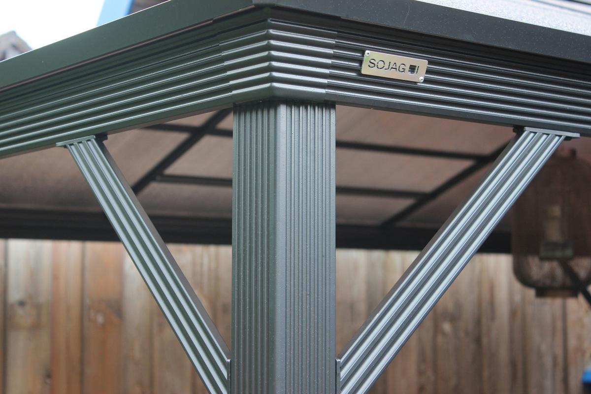 Pavillon Verona 298x298 cm wetterfest Gartenpavvilon - Anthrazit, Basics, Kunststoff/Metall (298/261/298cm)