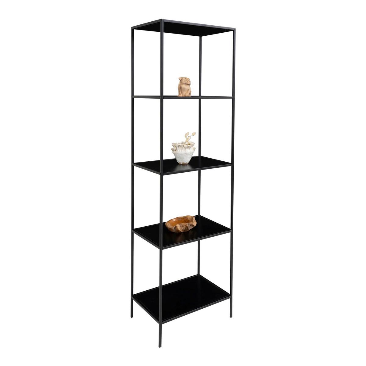 REGAL Vita, Schwarz B: 51 cm - Schwarz, Design, Holzwerkstoff/Metall (51/170/36cm) - MID.YOU