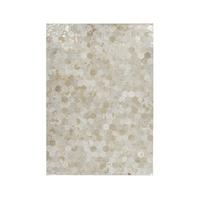 Webteppich, 80x150 cm Spark 210 Elfenbein / Gold - Goldfarben/Creme, Basics, Leder (80/150cm) - Novel