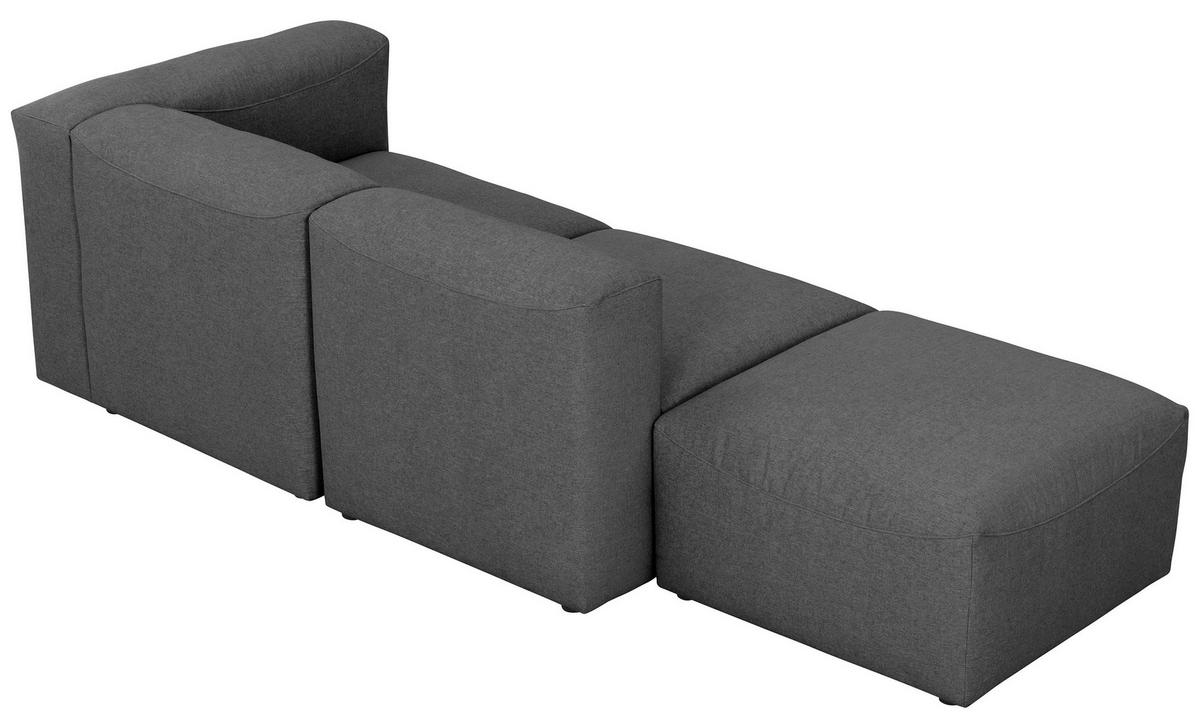 Ottomane Lena Anthrazit mit Echtem Rücken - Anthrazit, Design, Textil (250/73/100cm) - Max Winzer