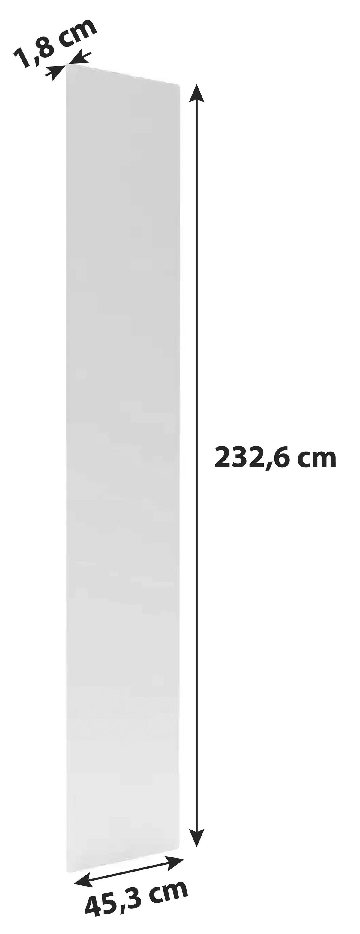 DVEŘE UNIT - antracitová, Moderní, kompozitní dřevo (45,3/232,6/1,8cm) - Ondega