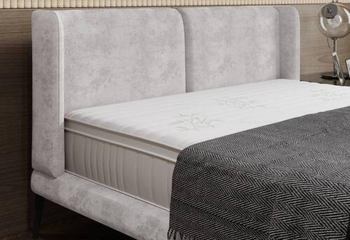 Polsterbett Mit Matratze 180x200 Tessina Sorisso Creme - Creme/Schwarz, MODERN, Textil (180/200cm) - Livetastic