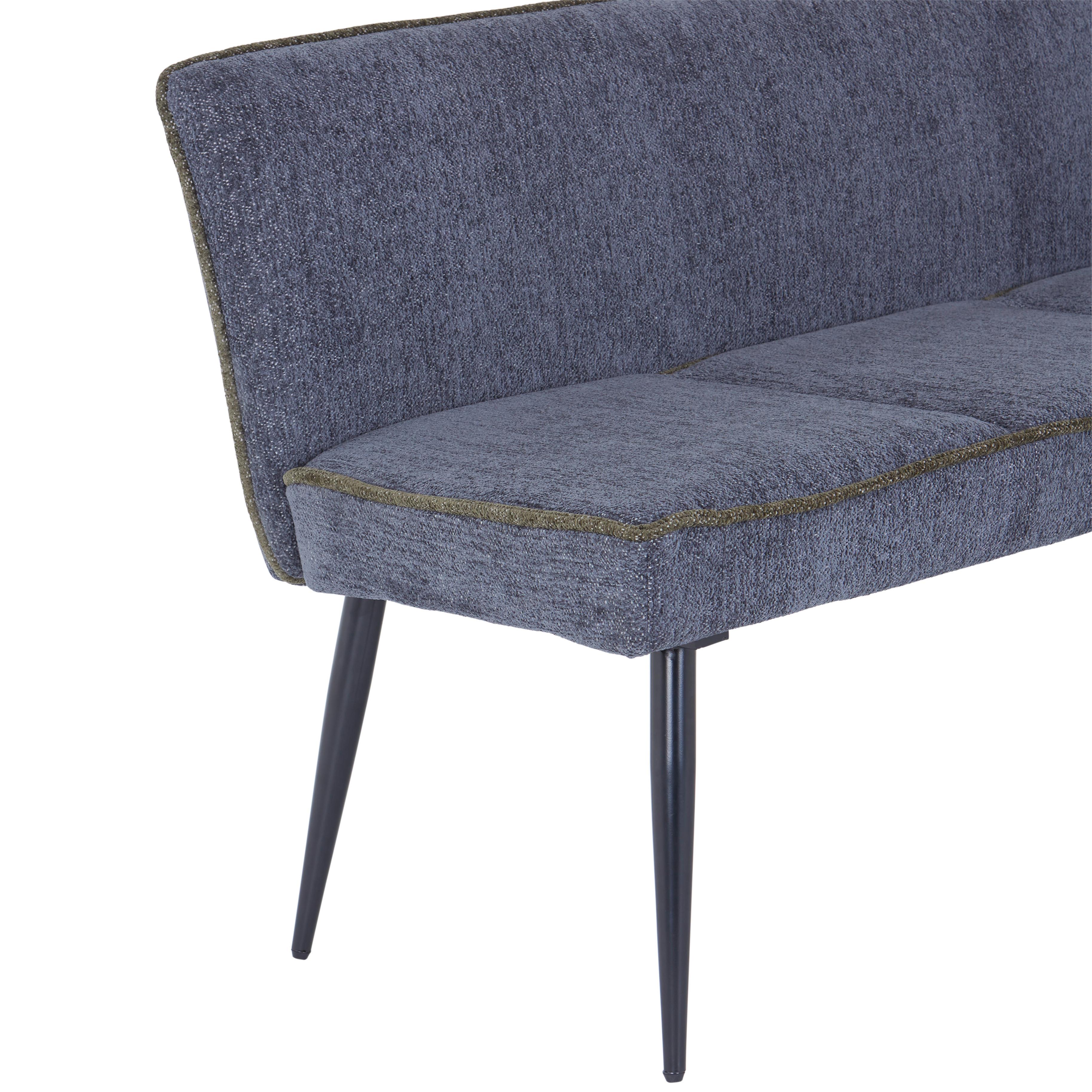Eckbank Cory - Hellgrau/Schwarz, MODERN, Textil/Metall (154/194cm) - MID.YOU