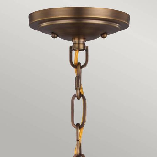 Hängeleuchte Fe-Cadence-1p-Mb - Messingfarben/Schwarz, KONVENTIONELL, Glas/Metall (20.3/43.2cm) - Elstead Lighting