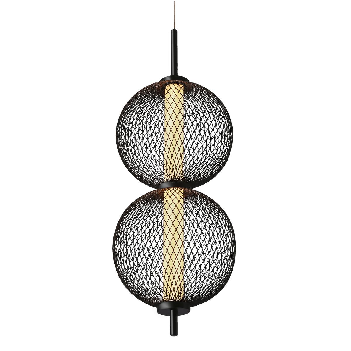 LED-Pendelleuchte 32-35356 Puma - Schwarz/Weiß, Design, Kunststoff/Metall (14/14/150cm)